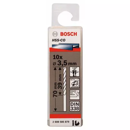 Vrtáky do kovu HSS-Co, DIN 338  BOSCH 2608585879