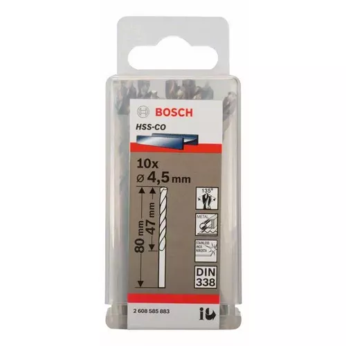 Vrtáky do kovu HSS-Co, DIN 338  BOSCH 2608585883