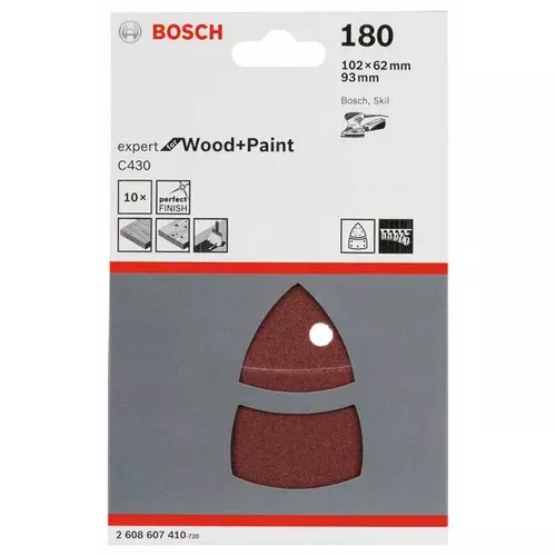 Sada 10 kusů brusného papíru C430 BOSCH 2608607410