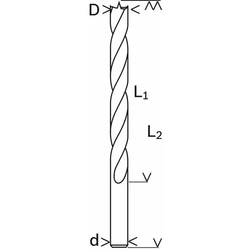 Standardní spirálový vrták do dřeva  BOSCH 2608596300