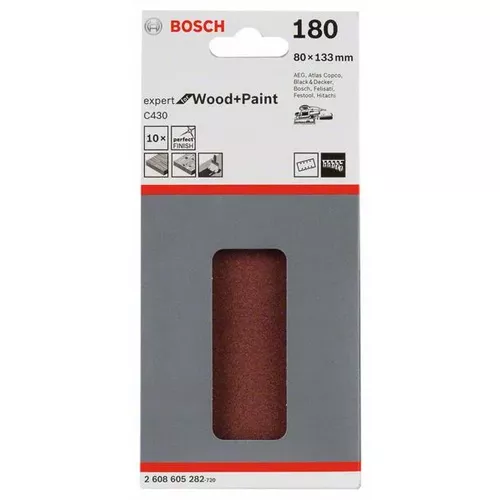 Brusný papír C430, balení 10 ks  BOSCH 2608605282