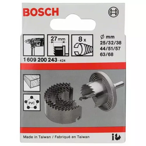 Sada děrovek 25–68 mm, 8 kusů BOSCH 1609200243