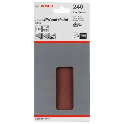 Brusný papír C430, balení 10 ks  BOSCH 2608605309