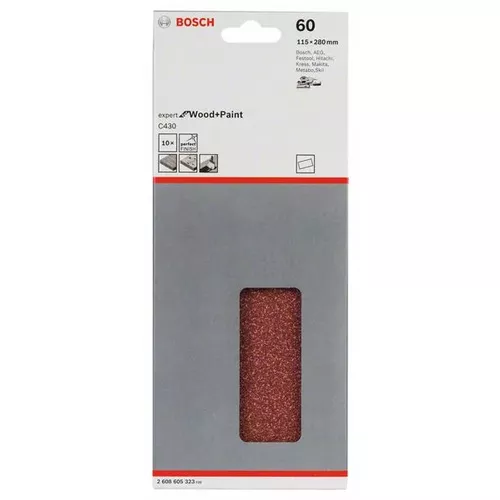 Brusný papír C430, balení 10 ks  BOSCH 2608605323