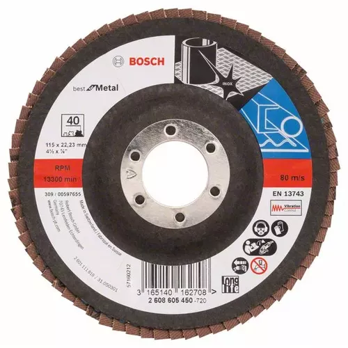 Lamelový brusný kotouč X571, Best for Metal  BOSCH 2608605450