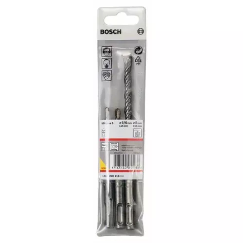 3dílná sada vrtáků do kladiv SDS plus-5, 5/6/8 mm  BOSCH 1617000118