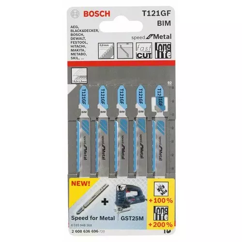 Pilový plátek do kmitací pily T 121 GF  BOSCH 2608636696