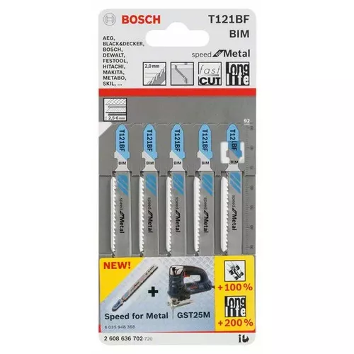 Pilový plátek do kmitací pily T 121 BF  BOSCH 2608636702