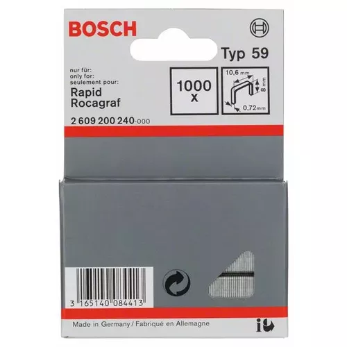 Sponky do sponkovačky z tenkého drátu, typ 59 BOSCH 2609200240