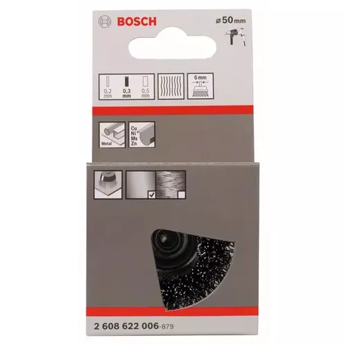 Hrnkový kartáč, zvlněný drát, 50×0,3 mm, ocel  BOSCH 2608622006