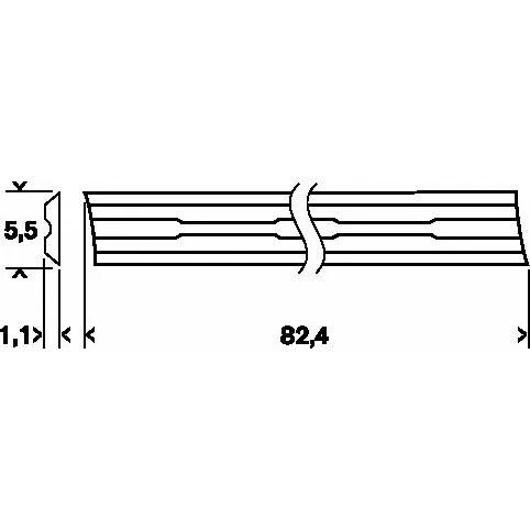 Hoblovací nůž 82 mm, rovný, karbid wolframu, 40°.  BOSCH 2607001292