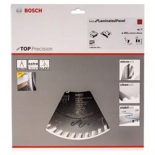 Pilový kotouč do okružních pil Top Precision Best for Laminated Panel Abrasive BOSCH 2608642104