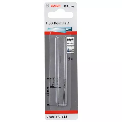 Spirálový vrták HSS PointTeQ 1,0 mm  BOSCH 2608577153