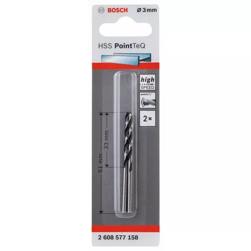 Spirálový vrták HSS PointTeQ 3,0 mm  BOSCH 2608577158