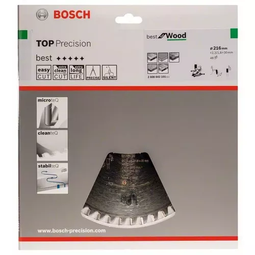 Pilový kotouč do okružních pil Top Precision Best for Wood BOSCH 2608642101