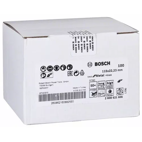 Fíbrový brusný kotouč R780, Best for Metal + Inox BOSCH 2608621608