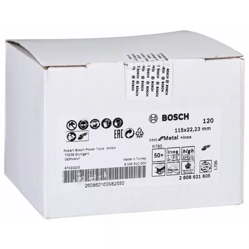 Fíbrový brusný kotouč R780, Best for Metal + Inox BOSCH 2608621609