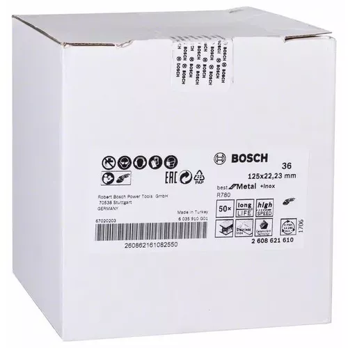 Fíbrový brusný kotouč R780, Best for Metal + Inox  BOSCH 2608621610