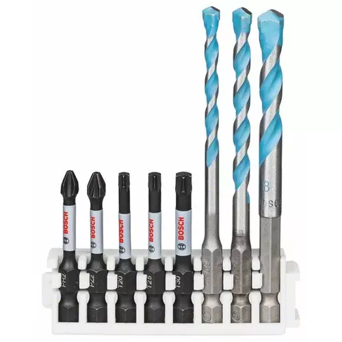 Hex-9 MultiConstruction 5/6/8mm; Impact Power Bit 50mm PH2, PZ2, T20, T25, T30 BOSCH 2608577144