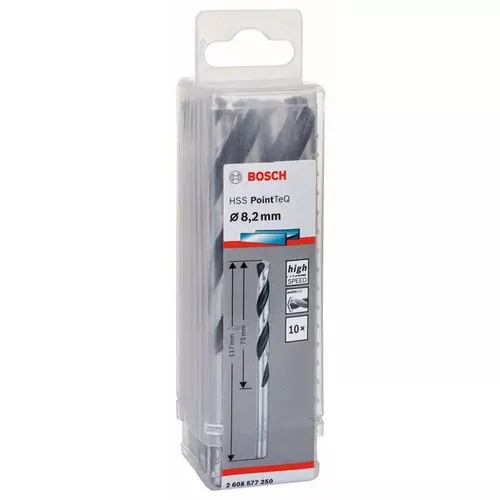 Spirálový vrták HSS PointTeQ 8,2 mm  BOSCH 2608577250