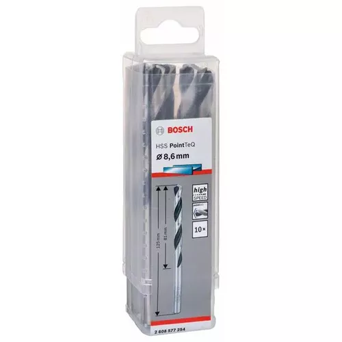 Spirálový vrták HSS PointTeQ 8,6 mm  BOSCH 2608577254