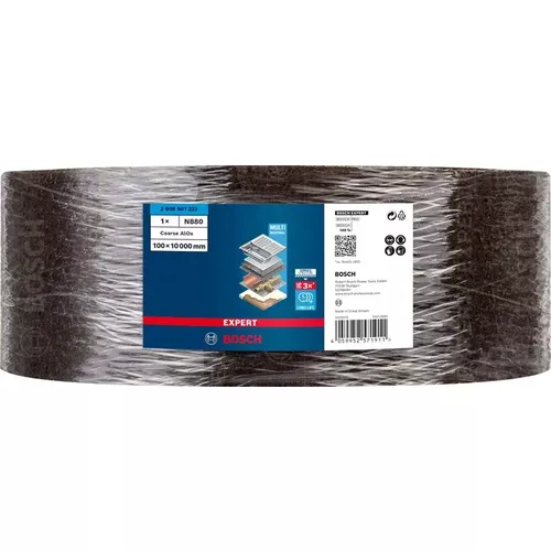 Rounová role EXPERT N880 pro ruční broušení 100 mm × 10 m, hrubá A BOSCH 2608901222