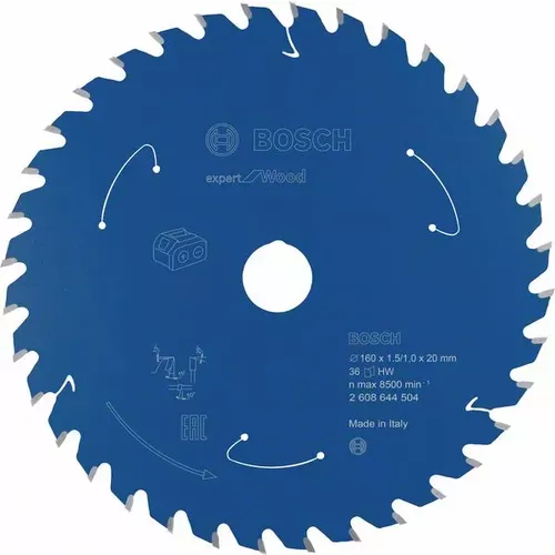 Pilový kotouč Expert for Wood pro akumulátorové pily 160×1,5/1×20 T36 BOSCH 2608644504