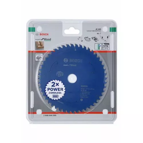 Pilový kotouč Expert for Wood pro akumulátorové pily 160×1,5/1×20 T48 BOSCH 2608644505