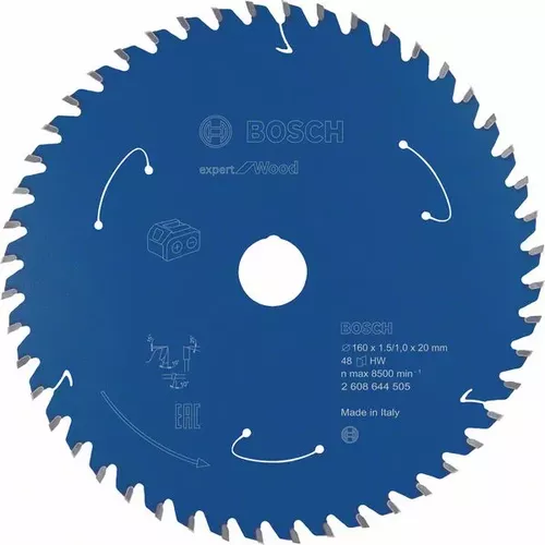 Pilový kotouč Expert for Wood pro akumulátorové pily 160×1,5/1×20 T48 BOSCH 2608644505