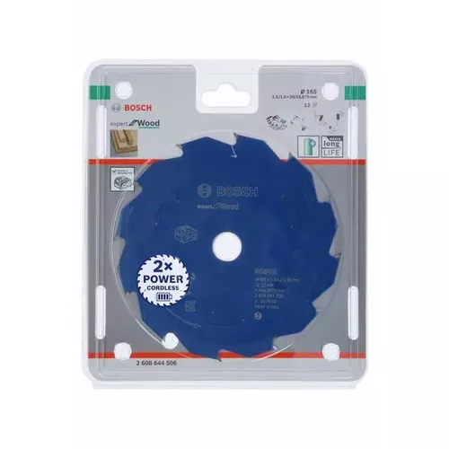 Pilový kotouč Expert for Wood pro akumulátorové pily 165×1,5/1×20 T12 BOSCH 2608644506