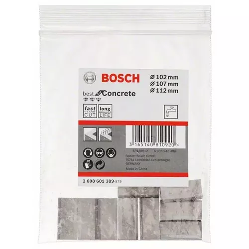 Segmenty pro diamantové vrtací korunky 1 1/4" UNC Best for Concrete BOSCH 2608601389