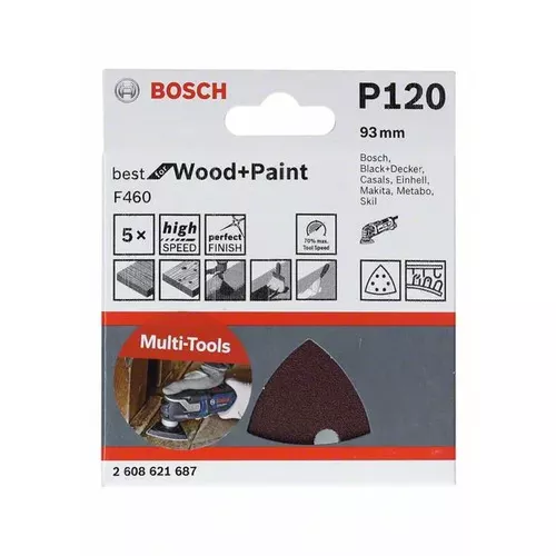 Brusný papír F460 BfWP, G180, 93 mm BOSCH 2608621688