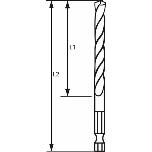 Spirálový vrták s šestihrannou stopkou HSS 2,0 mm  BOSCH 2608577045