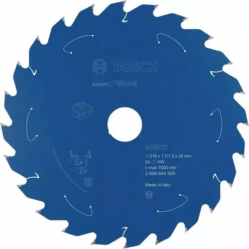 Pilový kotouč Expert for Wood pro akumulátorové pily 216×1,7/1,2×30 T24 BOSCH 2608644520