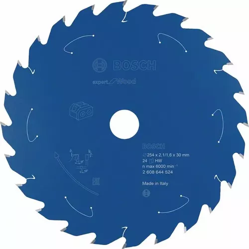 Pilový kotouč Expert for Wood pro akumulátorové pily 254×2,1/1,6×30 T24 BOSCH 2608644524