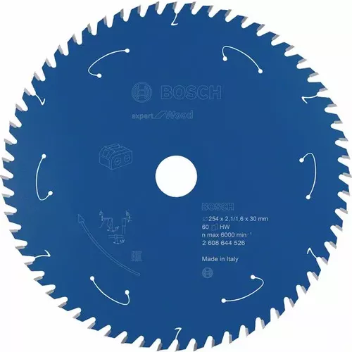 Pilový kotouč Expert for Wood pro akumulátorové pily 254×2,1/1,6×30 T60 BOSCH 2608644526