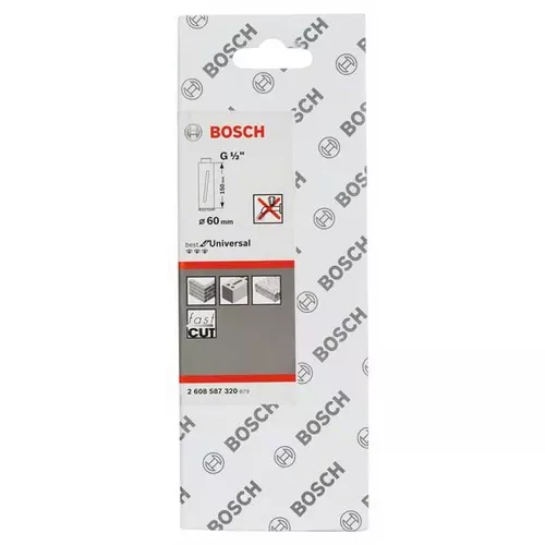 Diamantová vrtací korunka pro vrtání za sucha G 1/2"  BOSCH 2608587320