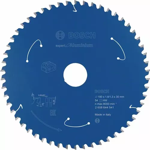 Pilový kotouč Expert for Aluminium pro akumulátorové pily 190×1,8/1,3×30 T54 BOSCH 2608644541