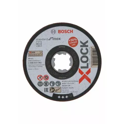 X-LOCK Standard for Inox 115 × 1,6 mm T41  BOSCH 2608619362