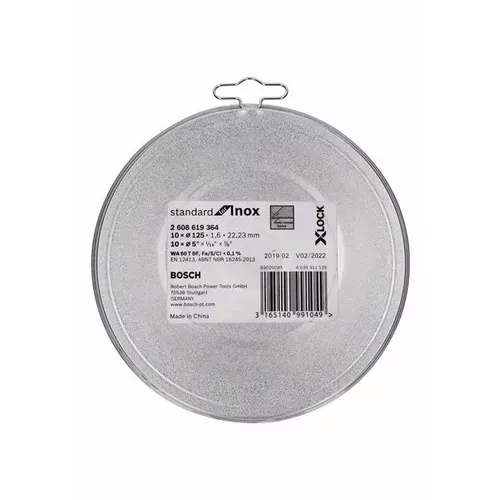 X-LOCK Standard for Inox 10 × 125 × 1,6 mm T41  BOSCH 2608619364