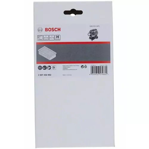 Plochý skládaný filtr, H-třída (HEPA), PTFE BOSCH 2607432052