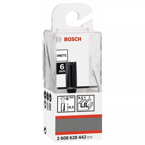 Drážkovací fréza, 6 mm, D1 9.5 mm, L 19,5 mm, G 51 mm  BOSCH 2608628442