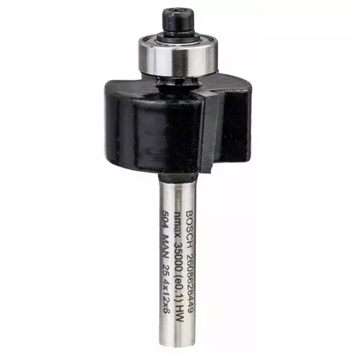 Falcovací fréza se stopkou 6 mm, D1 25,4 mm, L 12,4 mm, G 54 mm  BOSCH 2608628449