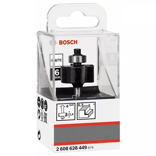 Falcovací fréza se stopkou 6 mm, D1 25,4 mm, L 12,4 mm, G 54 mm  BOSCH 2608628449