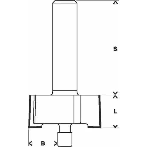 Falcovací fréza se stopkou 6 mm, D1 25,4 mm, L 12,4 mm, G 54 mm  BOSCH 2608628449