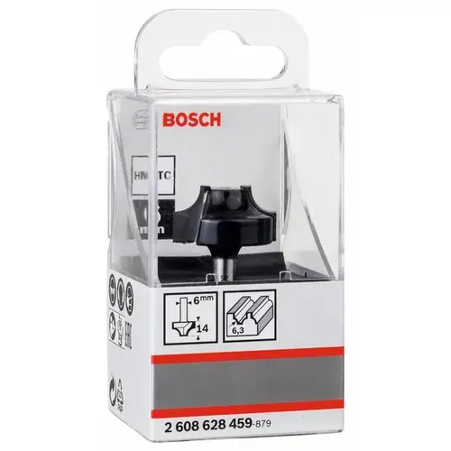 Fréza na tvorbu hran E, 6 mm, R1 6,3 mm, D 25,4 mm, L 14 mm, G 46 mm  BOSCH 2608628459