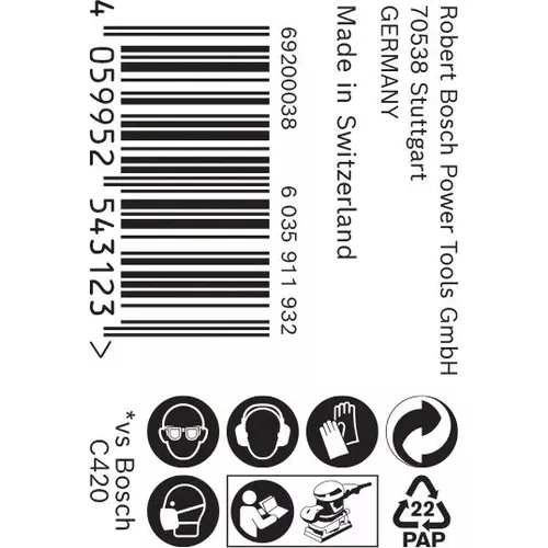 Role brusného papíru EXPERT C470 pro ruční broušení 93 mm × 50 m, G 240 BOSCH 2608900974