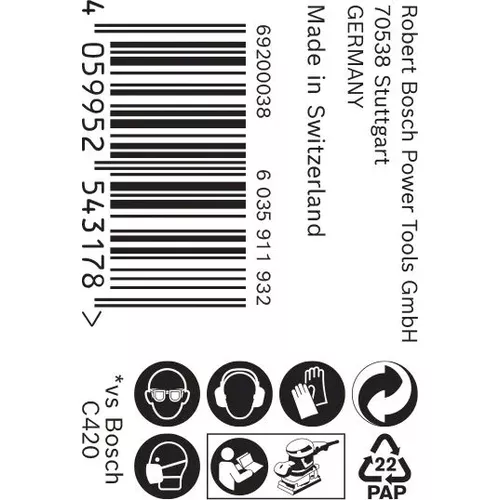 Role brusného papíru EXPERT C470 pro ruční broušení 115 mm × 50 m, G 80 BOSCH 2608900979