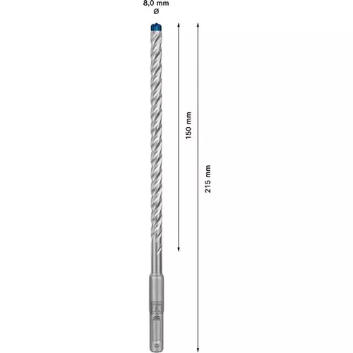 Vrták do kladiv EXPERT SDS plus-7X, 8 × 150 × 215 mm BOSCH 2608900089