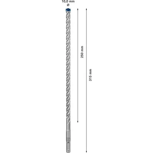 Vrták do kladiv EXPERT SDS plus-7X, 10 × 250 × 315 mm BOSCH 2608900100